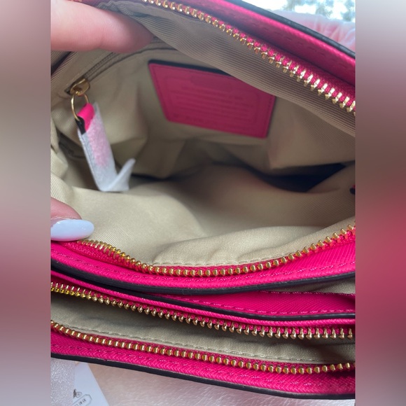 Coach NWT Madison Saffiano Leather Mini Christie Carryall in Pink Ruby - Picture 8 of 16